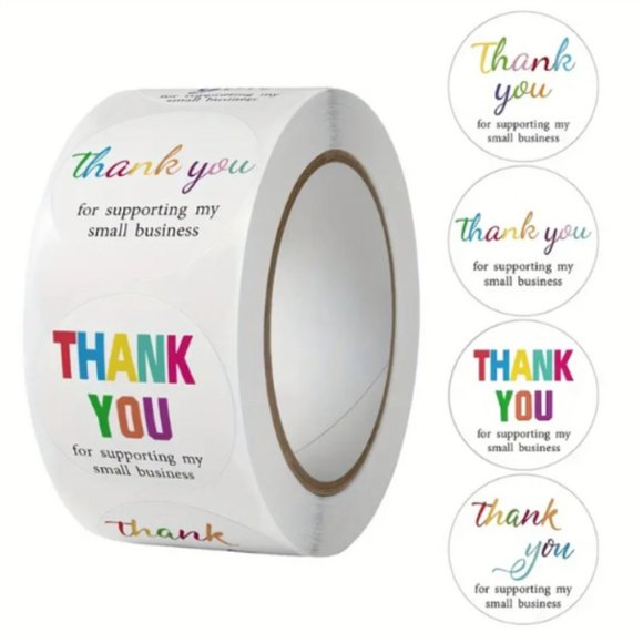 600 Pc Thank you Cards and Stickers - Picture 3 of 6